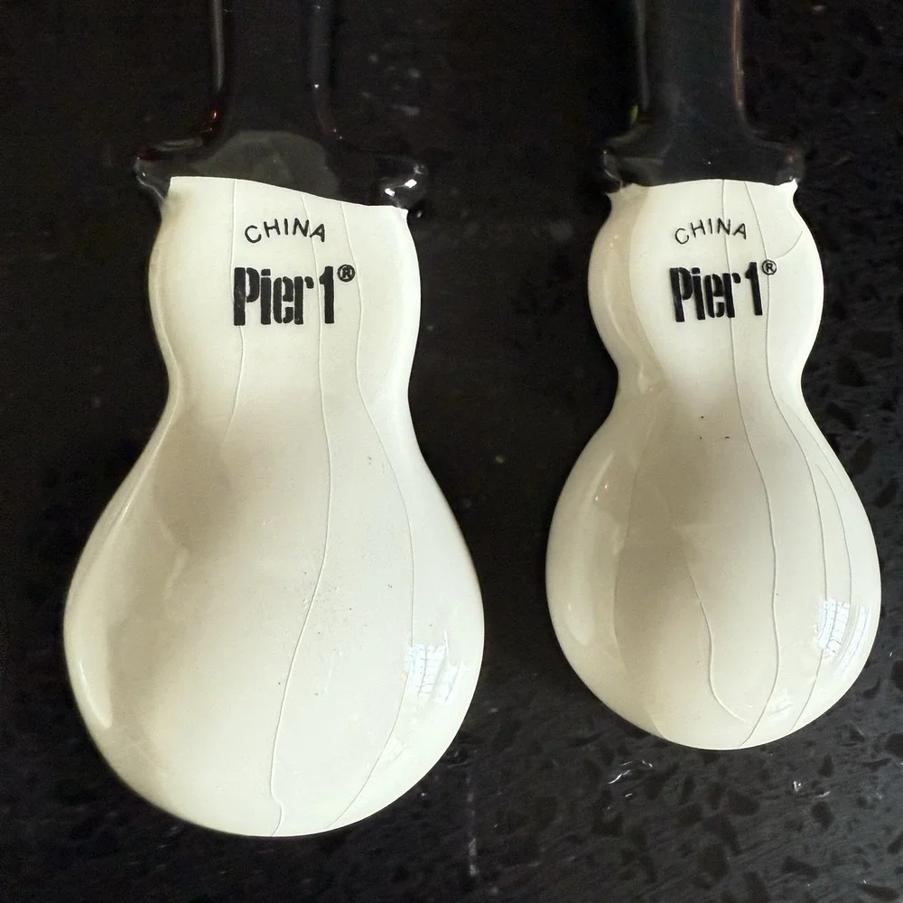Pier 1 Imports Snowman Measuring Spoons Christmas Holiday Kitchen Decor Set Of 4
